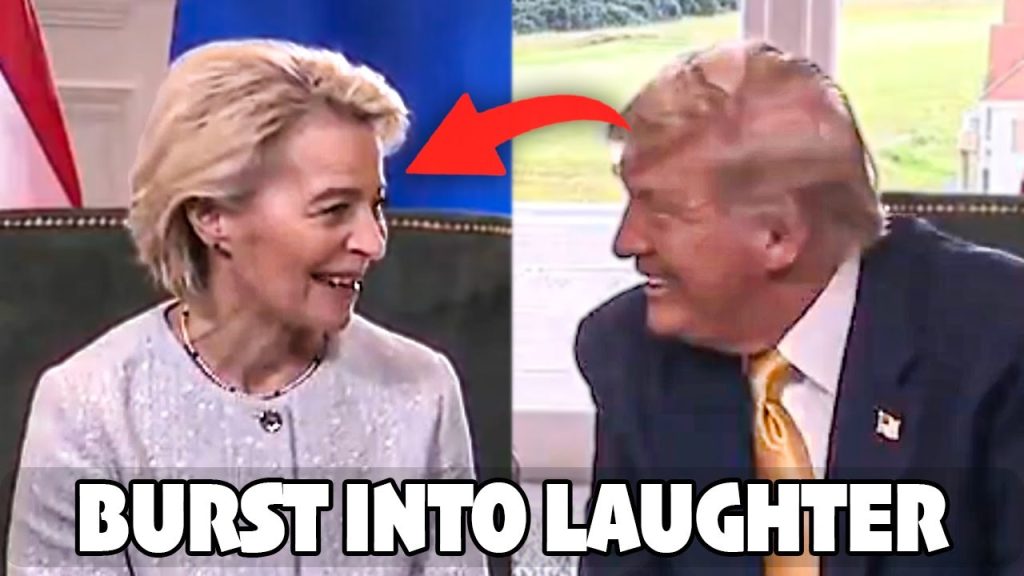 EU Commission Leader BURSTS Into Laughter After Trump’s Joke