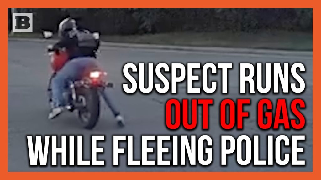 Stolen Motorcycle Runs Out of Gas When Suspect Tries to Run from Police