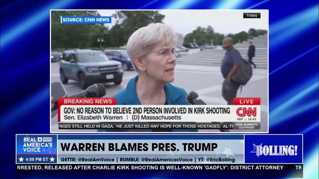 Tone-Deaf Elizabeth Warren BLAMES Trump for Kirk Shooting