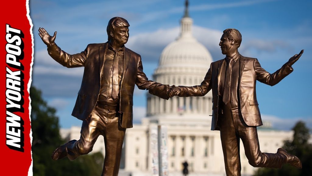 Bizarre Statues of Trump, Epstein Reappear on National Mall After Being Removed by NPS